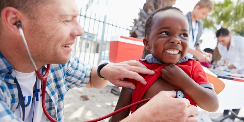 Doctor with young person